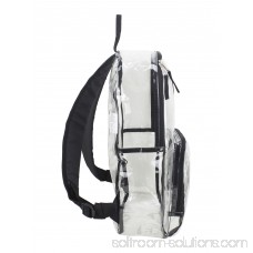 Eastsport Multi-Purpose Clear Backpack with Front Pocket, Adjustable Straps and Lash Tab 567669647